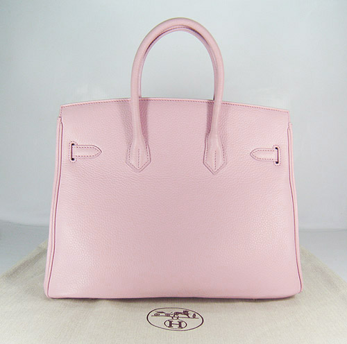 High Quality Fake Hermes Birkin 35CM Togo Leather Bag Pink 6089 - Click Image to Close